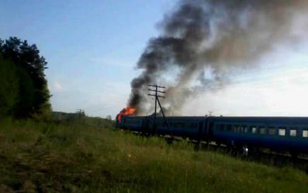 На Вінниччині загорівся дизельний потяг зі 130 пасажирами