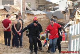 Обвал на будівництві у Вінниці: троє постраждалих