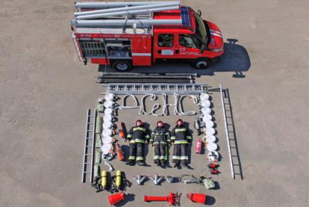 Ужгородські пожежники долучились до світового флеш-мобу — #tetrischallenge