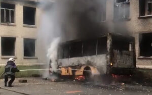 Під Києвом згорів шкільний автобус